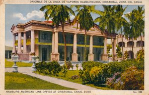 Hamburg American Line Office i Cristobal, Canal Zone, c1920