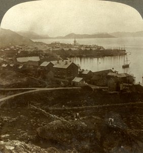 Hammerfest. Verdens nordligste by - ingen solnedgang fra 13. maj til 29. juli, Norge, c1905. af Unbekannt