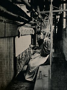 Hammersmith tæppevævning på Merton Abbey Works,. af Unbekannt