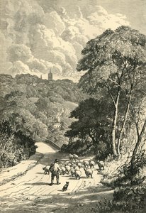Hampstead, fra Kilburn Road, c1876. af Unbekannt