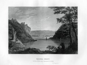 Harpers Ferry, krydset mellem Shenandoah og Potomac-floderne, West Virginia, USA, 1855 af Unbekannt