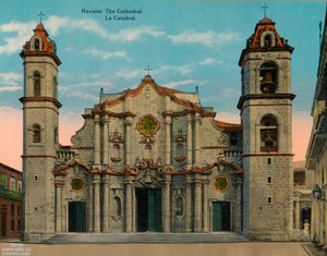 Havana Katedral, Cuba, c1920. af Unbekannt