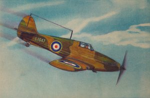 Hawker Hurricane Fighter Monoplane, c1944. af Unbekannt