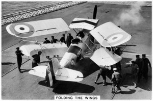 Hawker Osprey på dækket af hangarskibet HMS Eagle, 1937 af Unbekannt