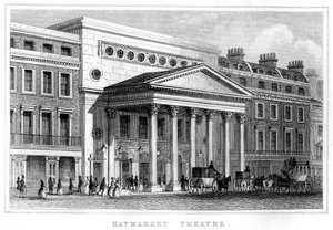 Haymarket Theatre, Westminster, London, 1800-tallet af Unbekannt