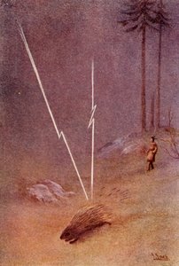 Han antog pludselig form af et gigantisk pindsvin, 1914. af Unbekannt