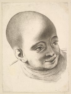 Head of a Child, fra Livre de Têtes Gravées dapres F. Boucher et Autres Book of..., 1700-tallet. af Unbekannt