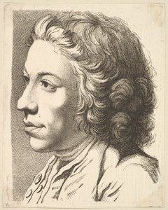 Head of a Man in Profile, fra Livre de Têtes Gravées dapres F. Boucher et Autres..., 1700-tallet. af Unbekannt