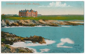 Headland Hotel und Golfplatz, Newquay, ca. 1910 von Unbekannt