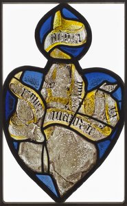 Hjerteformet panel: Figur af en kvinde med en banderole sibylle, ca. 1480-1520. af Unbekannt