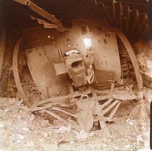Tungt artilleri, Somme, Nordfrankrig, 1916. af Unbekannt