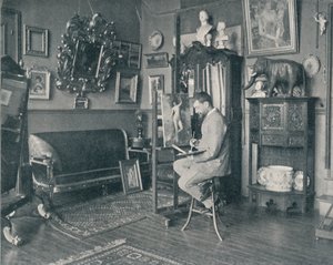 Henri Gervex i sit atelier, c1897 af Unbekannt
