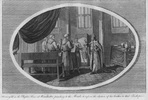 Henry III i kapitelhuset i Winchester Cathedral, 1250 1793 af Unbekannt
