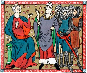 Henrik II og Thomas a Becket af Unbekannt