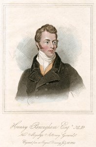 Henry Peter Brougham, 1st Baron Brougham og Vaux, skotsk advokat og politiker, c1820 af Unbekannt