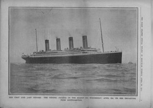 Hendes første og sidste rejse: Titanic Passing up the Solent onsdag den 10. april..., 1912. af Unbekannt