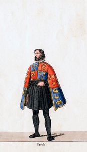 Herald, kostumedesign til Shakespeares skuespil, Henry VIII, 1800-tallet af Unbekannt