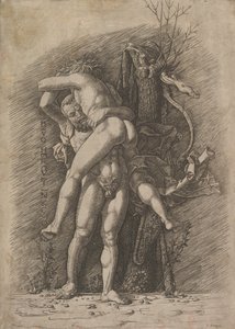 Hercules og Antaeus, ca. 1497. af Unbekannt