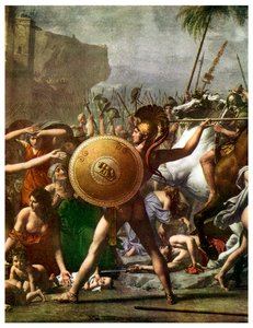 Heltedyrkelse: detaljer fra The Intervention of the Sabine Women, 1799 1956 af Unbekannt