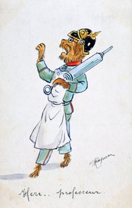 Herr Professor, vintage fransk postkort, c1900 af Unbekannt