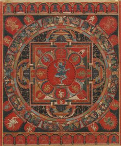 Hevajra Mandala, 1400-tallet. af Unbekannt