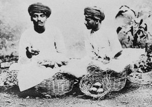 Hindufrugtsælgere, Indien, 20. århundrede af Unbekannt
