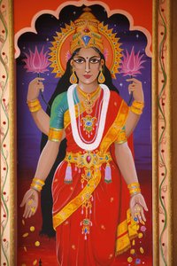 Hindu-gudinden Laxmi, London, Storbritannien af Unbekannt
