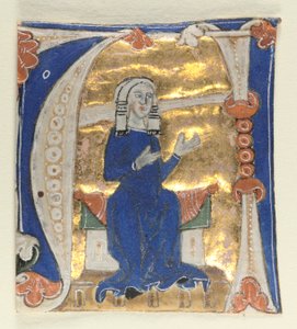 Historieret initial A udskåret fra en bibel, 1200-tallet. af Unbekannt