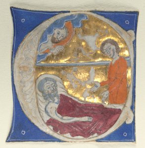 Historikeret indledende udskåret fra en bibel, 1200-tallet. af Unbekannt