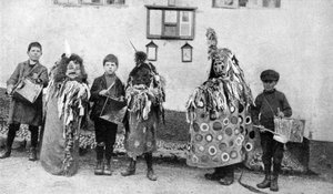 Hobbyhest, 1. maj-ceremonier, Somerset, c1922 af Unbekannt