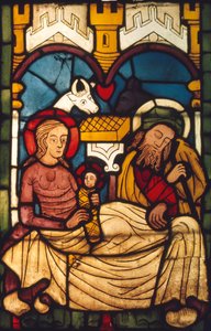 Hellig familie i stalden fra en svensk kirke, c20. århundrede af Unbekannt