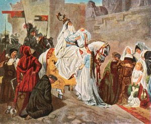 Hjemkomst af Eberhard af Württemberg efter slaget ved Döffingen, 1388, 1936. af Unbekannt