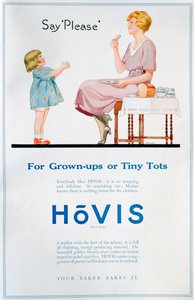 Hovis brødannonce, 1921 af Unbekannt