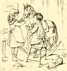 Hvordan gyngehesten spiste kagen, 1881. af Unbekannt