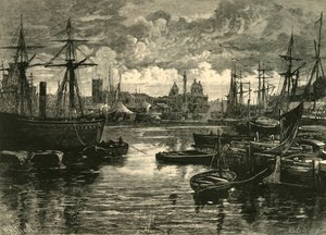 Skrog, fra havnen, 1898. af Unbekannt