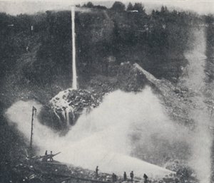 Hydraulisk minedrift, 1923. af Unbekannt