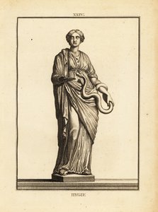 Hygieia, græsk og romersk gudinde for sundhed og renlighed, datter af medicinguden Asclepius af Unbekannt