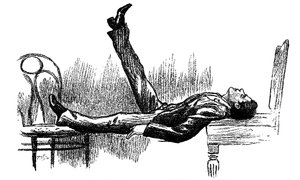 Hypnotiseret subjekt i en tilstand af katalepsi, 1891 af Unbekannt