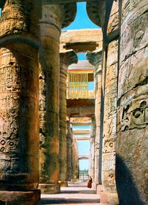 Hypostyle Hall, Karnak Temple kompleks, Luxor, Egypten, 20. århundrede af Unbekannt