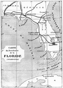 Illustration fra Fra Jorden til Månen af ​​Jules Verne, 1865 af Unbekannt