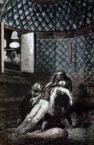 Illustration fra Fra Jorden til Månen af ​​Jules Verne, 1865 af Unbekannt