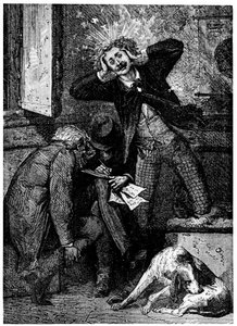 Illustration fra Fra Jorden til Månen af ​​Jules Verne, 1865 af Unbekannt