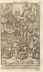 Illustration fra De re metallica libri XII af Georgius Agricola, 1556 af Unbekannt