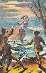 Illustration fra en plakat, der reklamerer for en teaterforestilling af Onkel Toms hytte, 1870 af Unbekannt