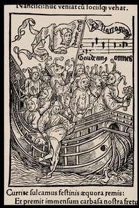 Illustration til bogen Ship of Fools af Sebastian Brant, 1497. af Unbekannt