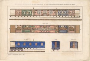 Kejserlig salonvogn, Nikolayevsky-jernbanen, 1868 af Unbekannt