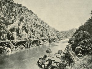 I Cataract Gorge, 1901. af Unbekannt