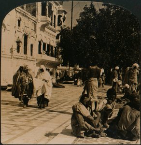 I gården til Det Gyldne Tempel. Amritsar, Indien, 1907 af Unbekannt