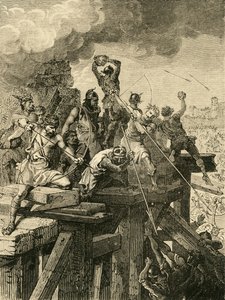 Hændelse i belejringen af Paris: Defending the Bridge and Tower, 845, 1890. af Unbekannt