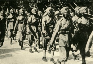 Indiske soldater i Frankrig, Første Verdenskrig, 1914, c1920. af Unbekannt